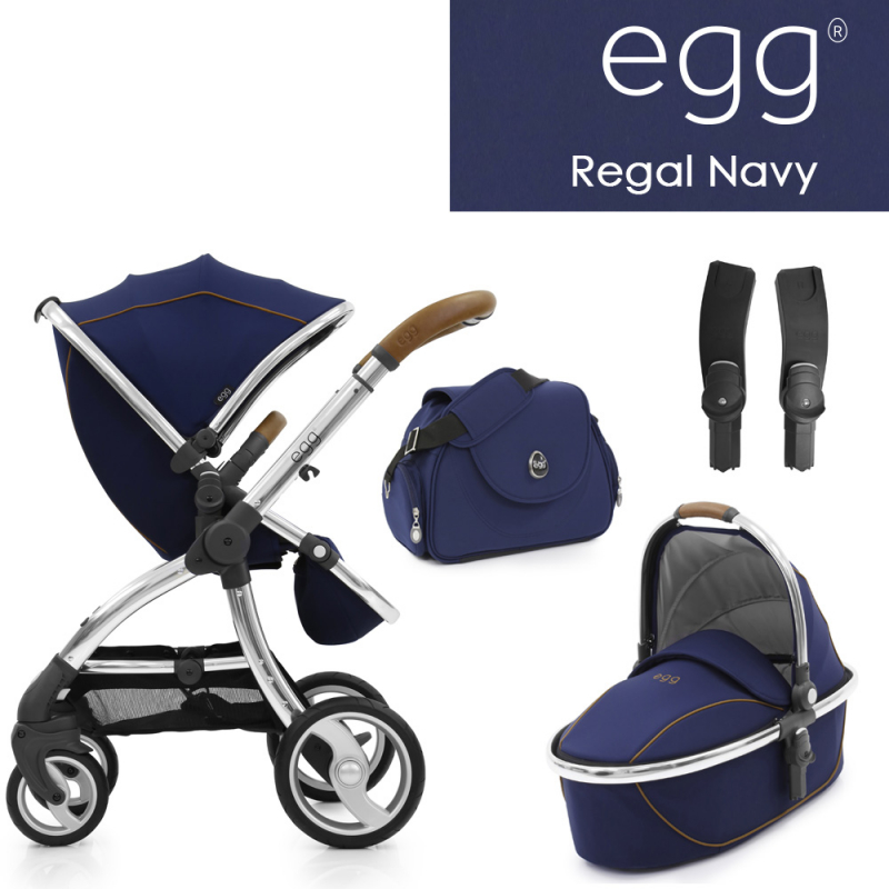 BabyStyle EGG set Regal Navy 2020, kočárek + hluboká korba + taška + adaptéry