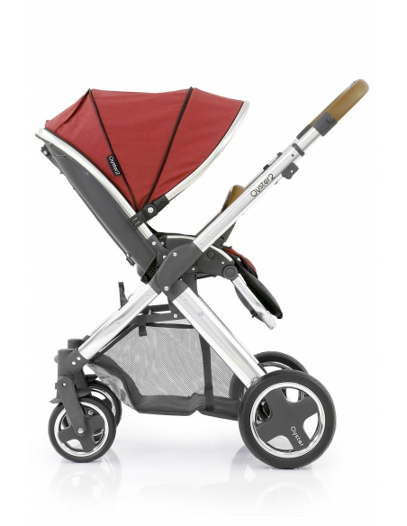 BabyStyle Oyster 2 kočárek Mirror Tan/Tango Red 2017