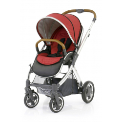 BabyStyle Oyster 2 kočárek Mirror Tan/Tango Red 2017