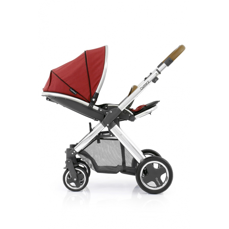 BabyStyle Oyster 2 kočárek Mirror Tan/Tango Red 2017
