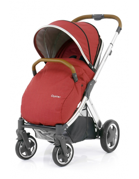 BabyStyle Oyster 2 kočárek Mirror Tan/Tango Red 2017