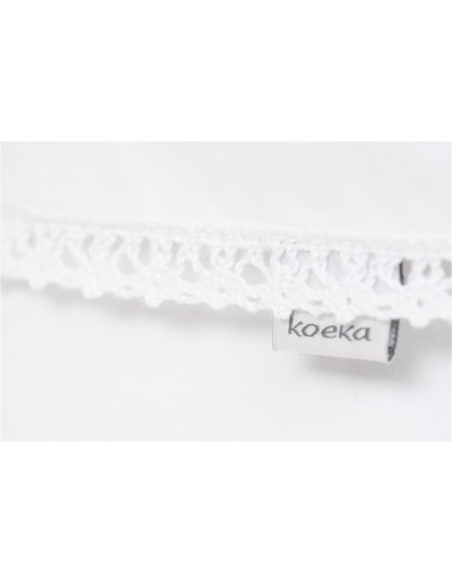 Koeka Prostěradlo Sweet Lace, 80x100cm, bílé