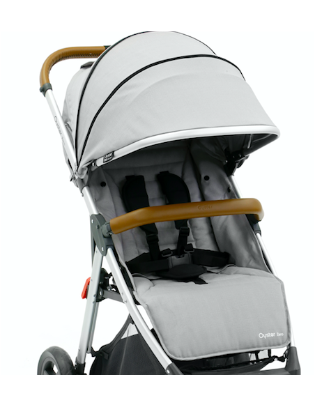 OYSTER ZERO SET sedacia časť textil + strieška PURE SILVER