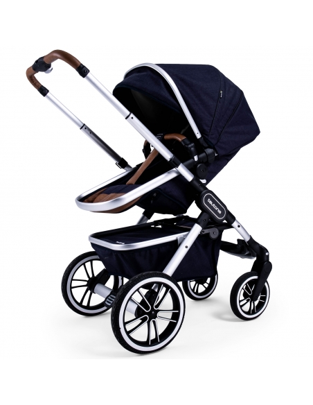 Kombinovaný kočík Teutonia TRIO Silver /Melange Navy 2020