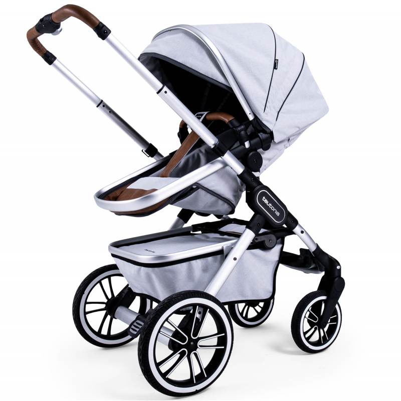 Kombinovaný kočárek Teutonia TRIO Silver /Melange Light 2020