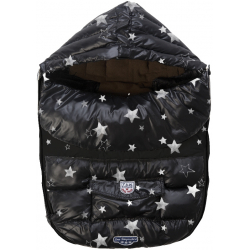 7AM Enfant Baby Shield fusak M, Print Black Stars