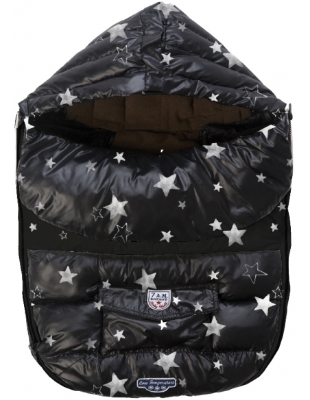 7AM Enfant Baby Shield fusak M, Print Black Stars