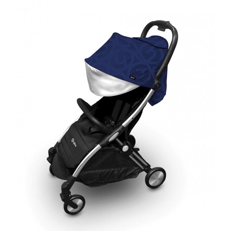 Hybrid Ezyfold kočárek Chrome Silver/ Navy 2020
