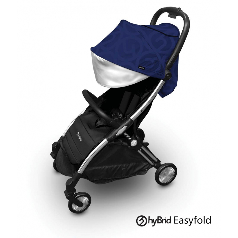 Hybrid Ezyfold kočárek Chrome Silver/ Navy 2020
