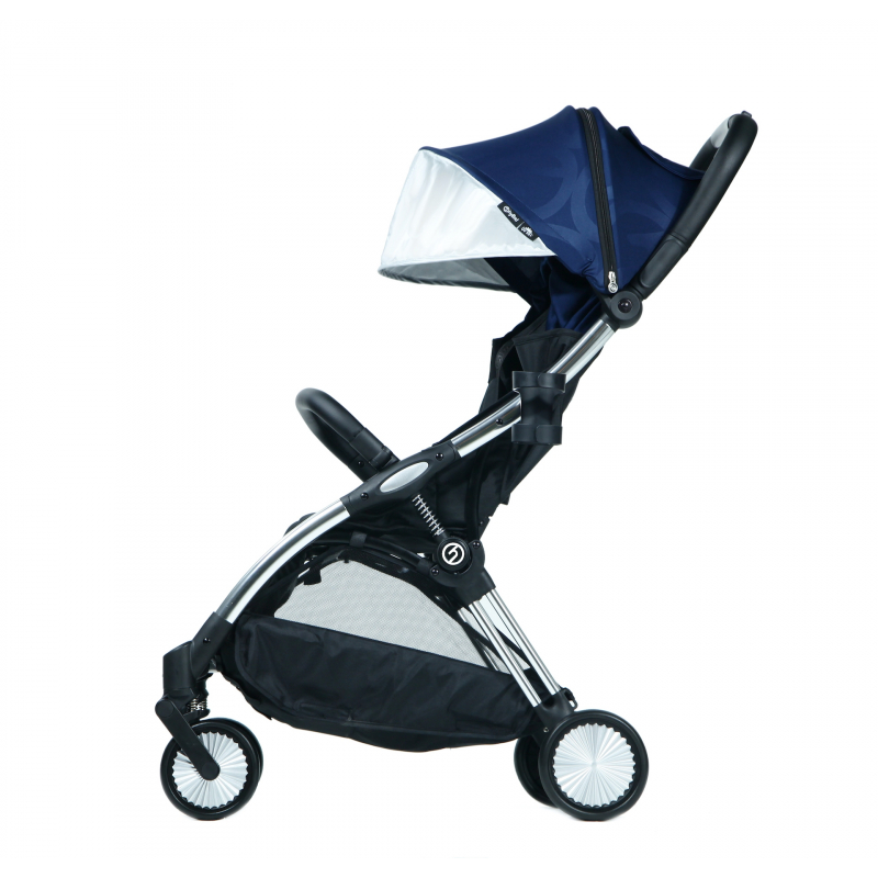 Hybrid Ezyfold stroller Chrome Silver/ Navy 2020