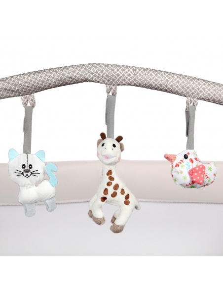 RENOLUX OPTIC Z postýlka s přebalovacím pultem 2020, Sophie la girafe So Chic