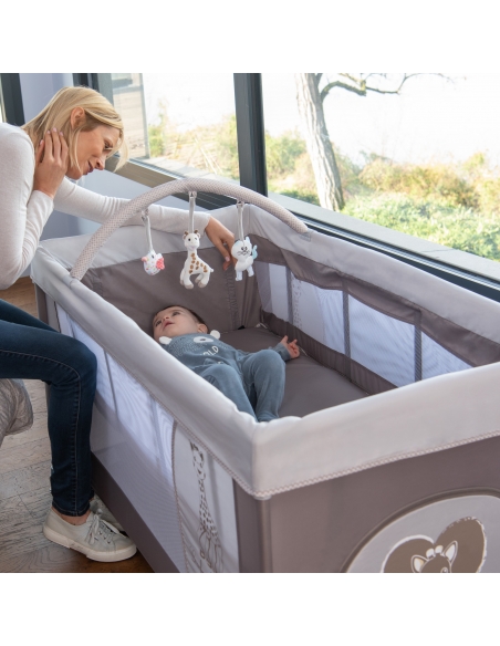 RENOLUX OPTIC Z postieľka s prebaľovacím pultom 2020, Sophie la girafe So Chic