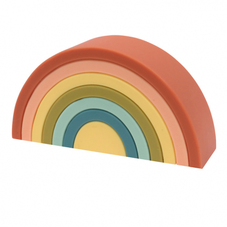 OB Designs Silicone Rainbow Stacker, Cherry