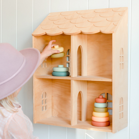 OB Designs Silikonová stohovací věž, Blueberry