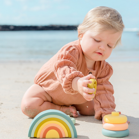 OB Designs Silikonová stohovací věž, Blueberry