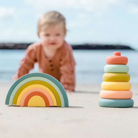 OB Designs Silikonová stohovací věž, Blueberry