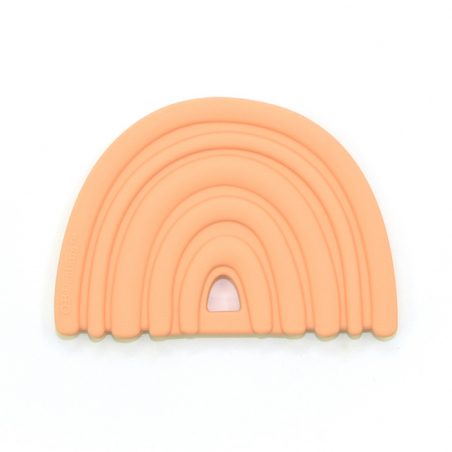OB Designs Silikónová hryzačka dúha, Peach