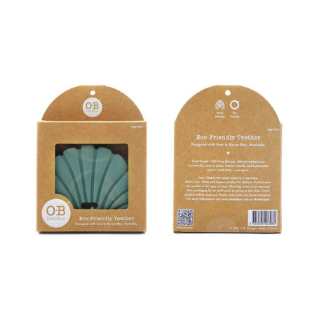 OB Designs Silicone Shell Teether, Ocean