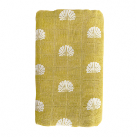 OB Designs Mušelínová plienka 120x120, Pear / Shell Print