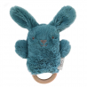 OB Designs Soft Rattle Toy Bunny, Duck Egg Blue