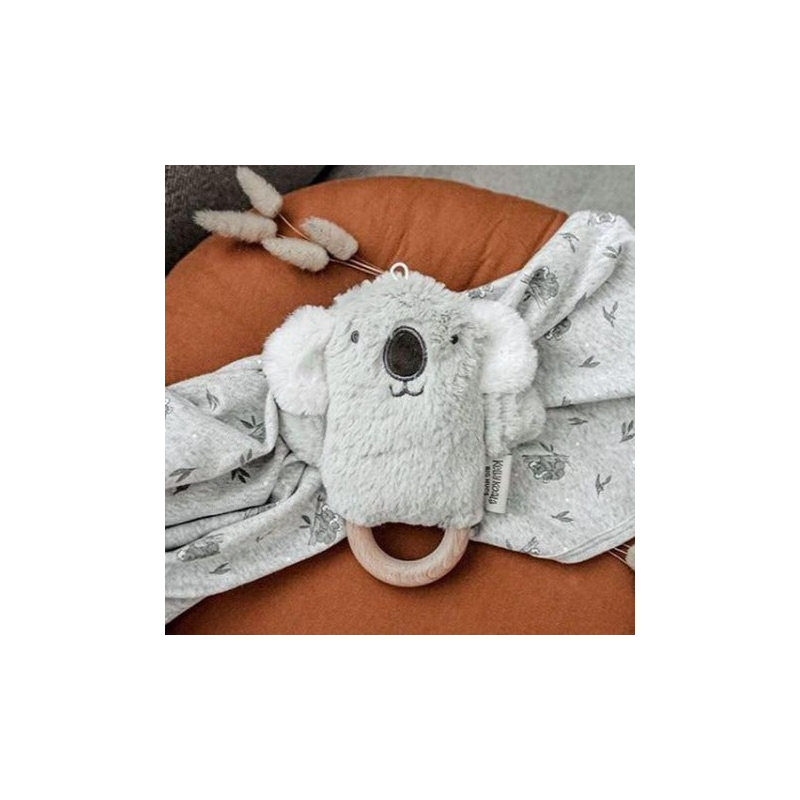 OB Designs Soft Rattle Toy Koala, Grey