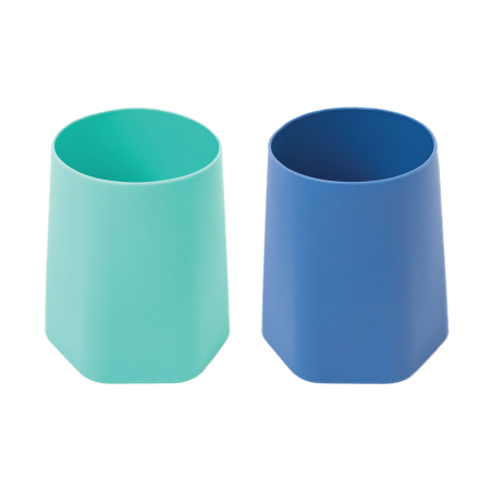 Tiny Twinkle Silicone Training Cup Set of 2 - Indigo / Mint