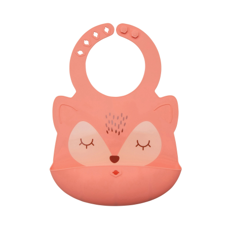 Tiny Twinkle Silikónový podbradník - Coral Fox