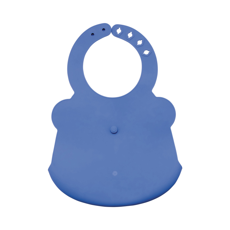 Tiny Twinkle Silicone Roll-up Bib - Indigo Bear