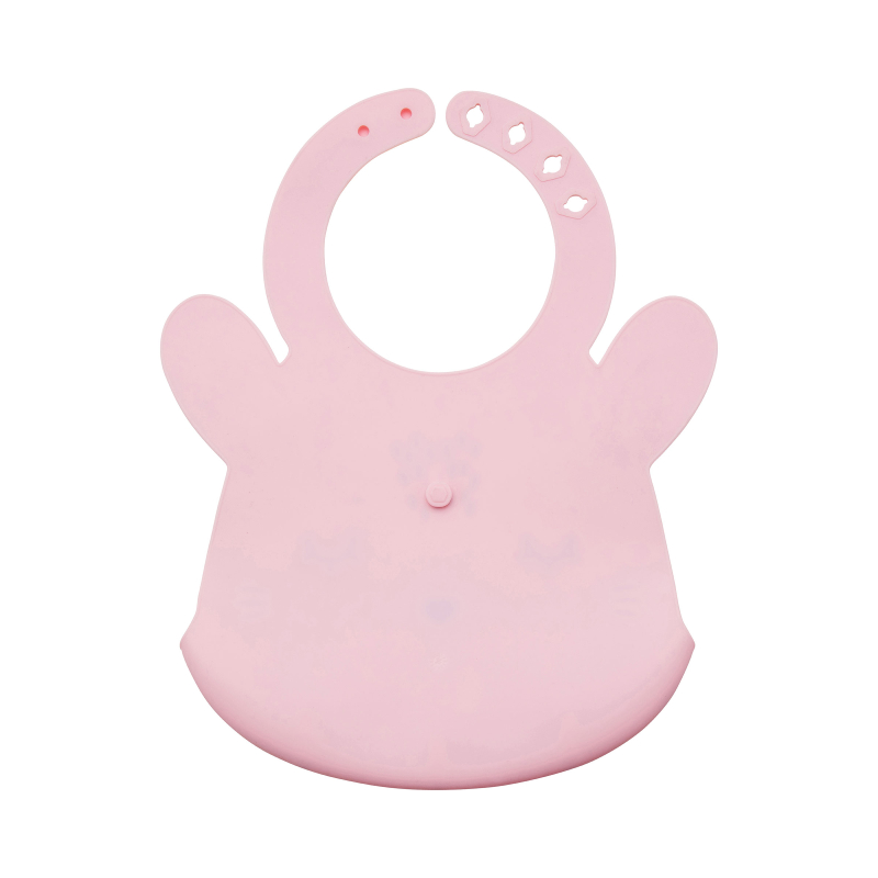 Tiny Twinkle Silicone Roll-up Bib - Rose Bunny