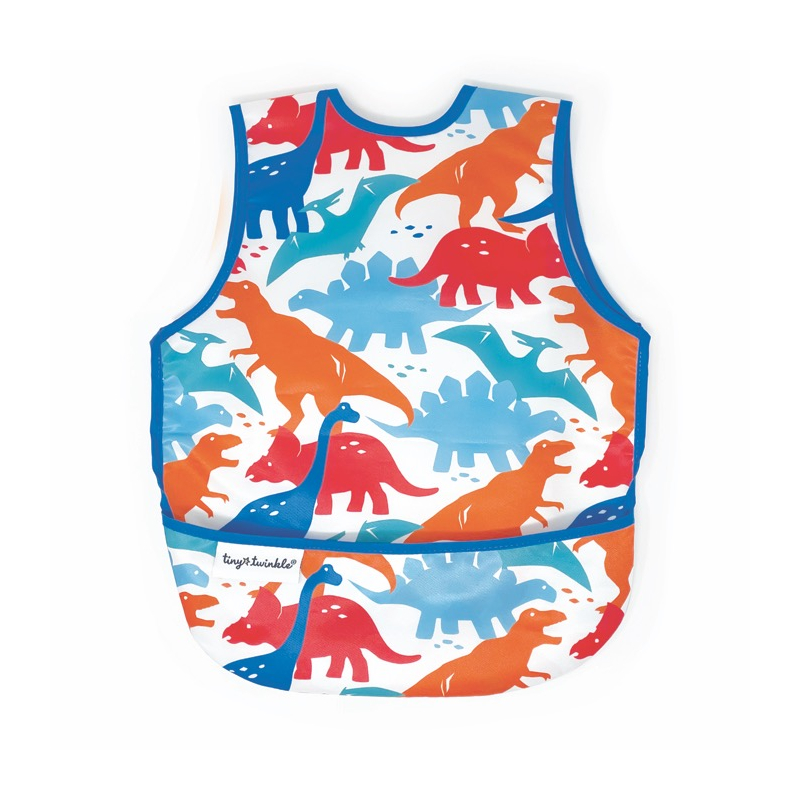 Tiny Twinkle Mess-proof Apron Bib, S - Red Dino