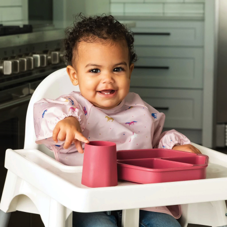 Tiny Twinkle Silikónový tréningový pohárik, 2 ks - Rose / Burgundy