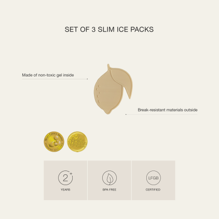 Citron Set of 3 slim ice packs - Spaceship