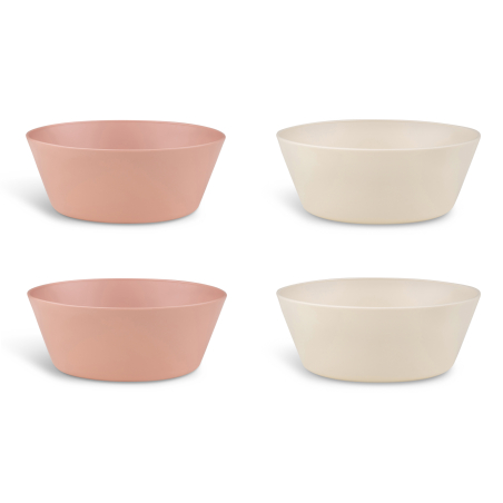 Citron Súprava misiek z bio materiálu, 4ks - ružová / krémová