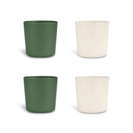 Citron Bio Based Cups Set of 4 - Green / Cream