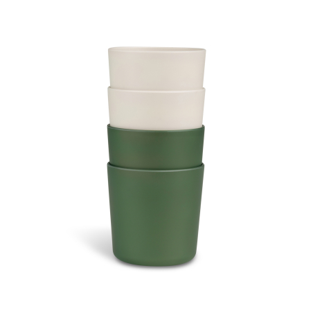 Citron Bio Based Cups Set of 4 - Green / Cream