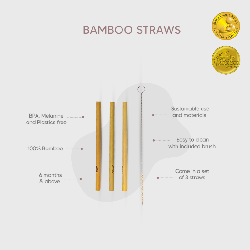 Citron Bamboo straws
