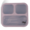 Citron Lunch Box with Fork & Spoon, Purple