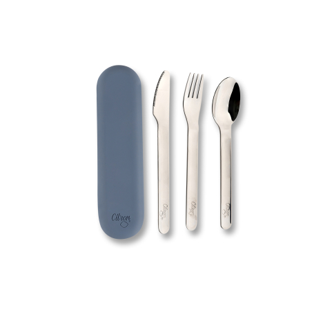 Citron Cutlery Set with Silicon Case - Dark Blue