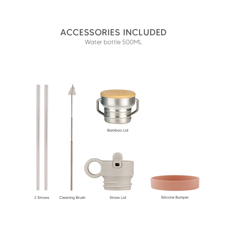 Citron Nerezová lahev na vodu 500 ml - Blush Pink