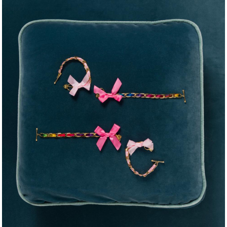 Bjällra of Sweden Náramok Pink Silk Bow
