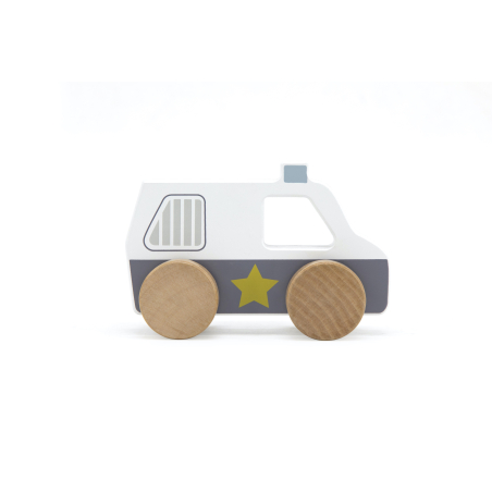 TRYCO Wooden Police Car Toy