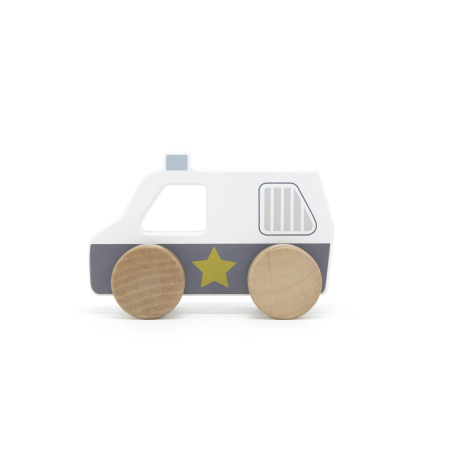 TRYCO Wooden Police Car Toy