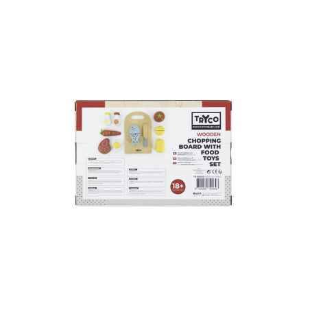 TRYCO Wooden Chopping Board With Food