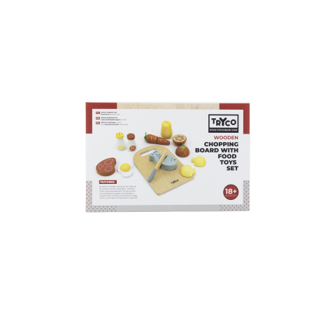 TRYCO Wooden Chopping Board With Food