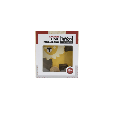 TRYCO Drevená ťahacia hračka levík
