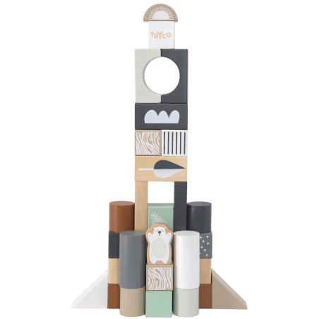 TRYCO Drevené kocky, 50 kusov