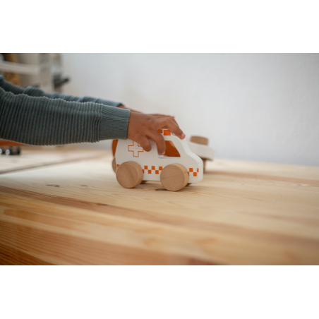 TRYCO Wooden Ambulance Toy