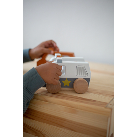 TRYCO Wooden Police Car Toy