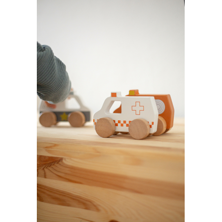 TRYCO Wooden Ambulance Toy