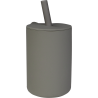 TRYCO Silicone Cup and Straw, Olive Gray
